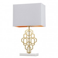 Telbix-Akron Table Lamp With White Colour Shade - Small & Large